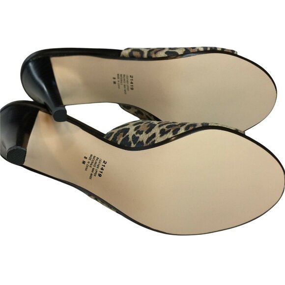 Ladies Women Animal Print Suede Low Kitten Heels Slip On Party Heels Size 8 u - Picture 5 of 6